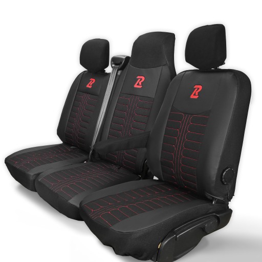 Чехлы на сиденья Renault Master 3 Opel Movano B NV400 1+2 красные