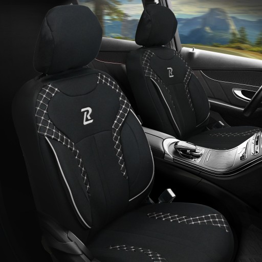 Универсальные чехлы на автокресла LYON черно-серые