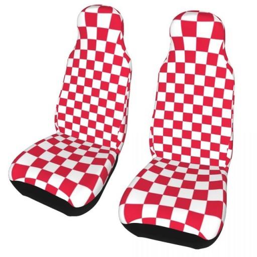 Чехлы для сидений черный и белый клетчатый узор