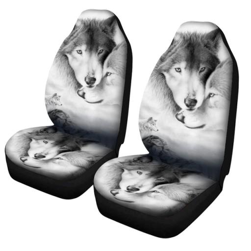 Чехлы для сидений с принтом волка