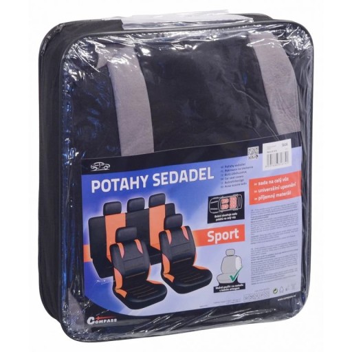 Комплект чехлов на сиденья 9 Sport - серый