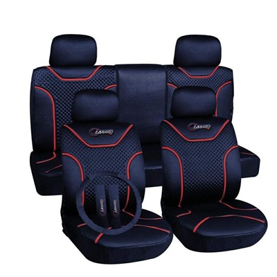 Чехлы автомобильные, 2 сиденья, диван, подголовники, темно-синий