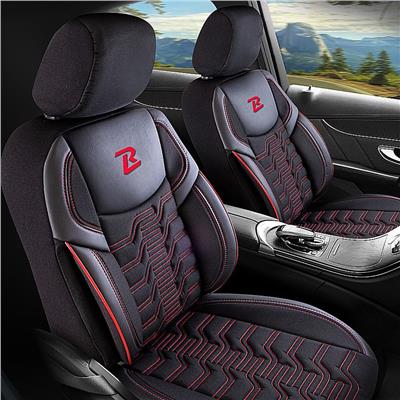 Автомобільні чохли Берлін, чорно-червоні