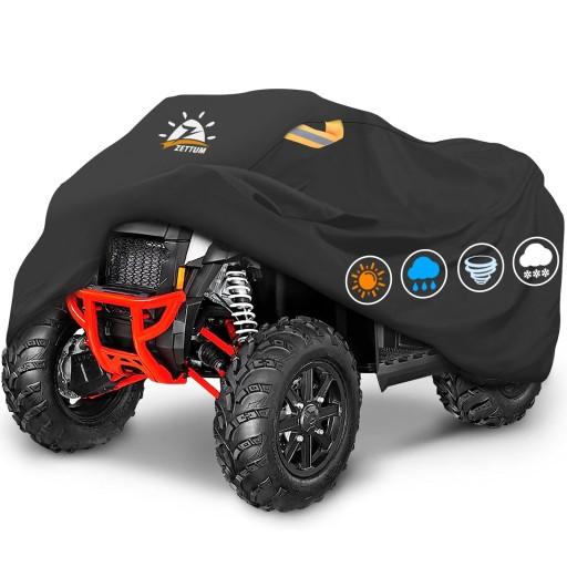 Чохол для ATV Quad 241 см з тканини 600D PU 241 х 121 х 121 см Чорний C