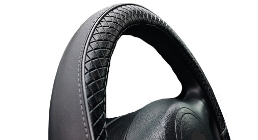 Чехол на руль кожаный 37-39 м кожаный черный премиум