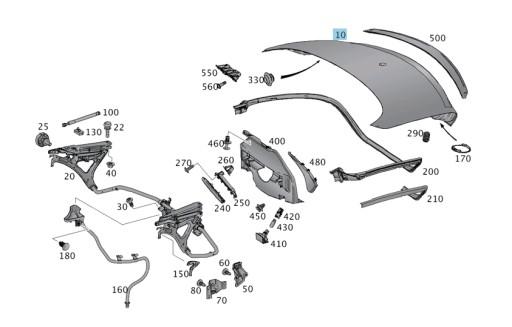 A1727500200 - Кришка багажника - двері багажника Mercedes (W172 SLK)