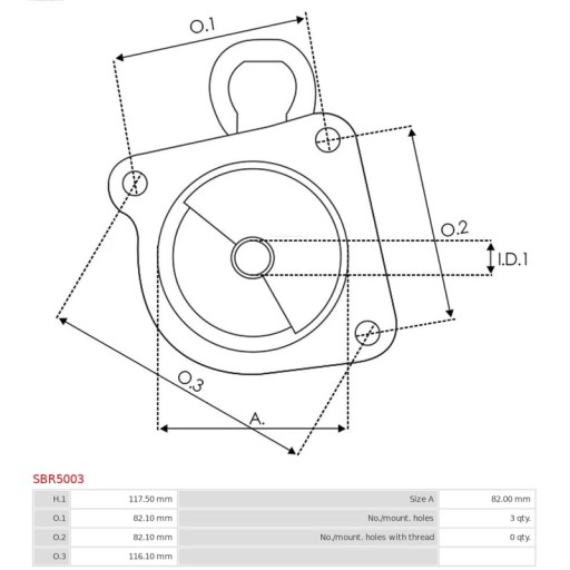 SBR5003 - Кришка стартера, карбюратора as-RU SBR5003