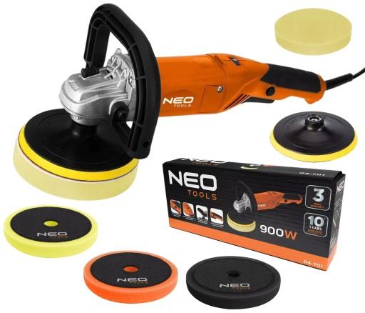 Автомобільний полірувальник 900 Вт Speed ​​​​Control 150 мм + 3x набір полірувальних подушечок