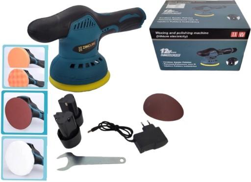 Акумуляторна автомобільна ексцентрикова полірувальна машина 2x 12V