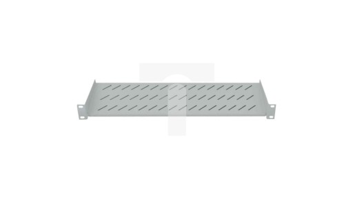 Полиця 1U 150mm Rack 19, 2 точки кріплення, перфорована, сіра