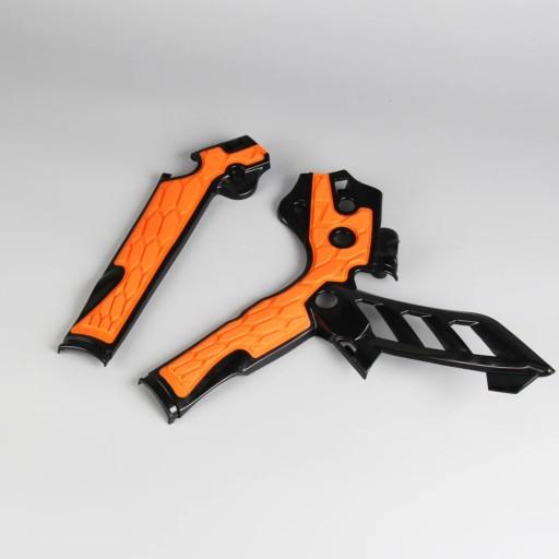 Помаранчево-чорний чохол на раму мотоцикла X-G