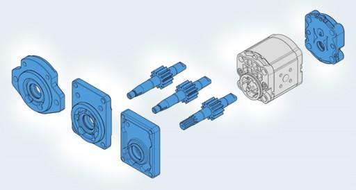 0510... - 1,2,3-секционный шестеренчатый насос Bosch Rexroth konfig.