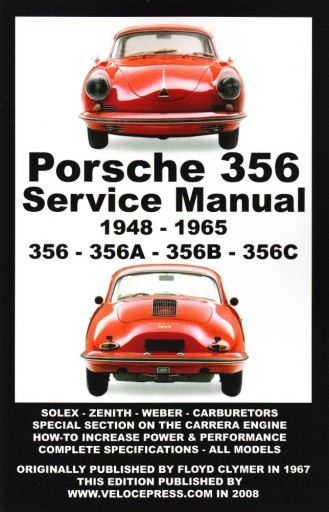 Porsche 356 (1948-1965) цілодобове технічне обслуговування та керівництво по експлуатації