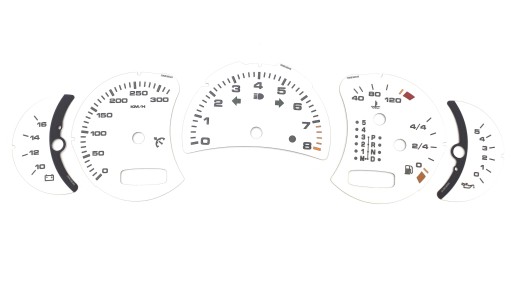 Porsche 911 996 LIFT белые циферблаты одометра MPH KMH