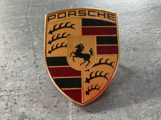 Эмблема с логотипом Porsche на капоте Оригинал Новый 9P1853601