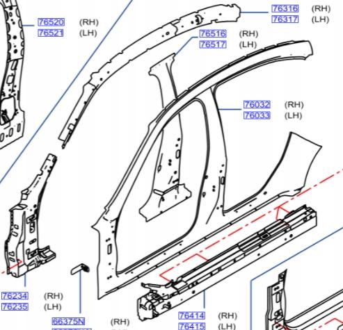 G60304GRMA - Обшивка передняя левая Infiniti