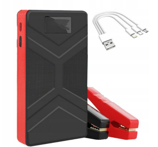 Power Bank Jump Starter Стартер-усилитель фонарика 10000 мАч + зажимы