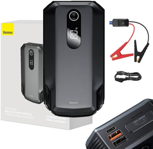 Акумулятор Baseus SuperEnergyMaxCar JumpStarter 20000mAh з функцією завантаження