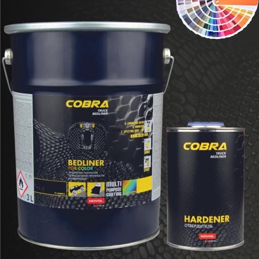 Защитное покрытие COBRA TRUCK BEDLINER, ЦВЕТ, 4л + краситель из палитры RAL