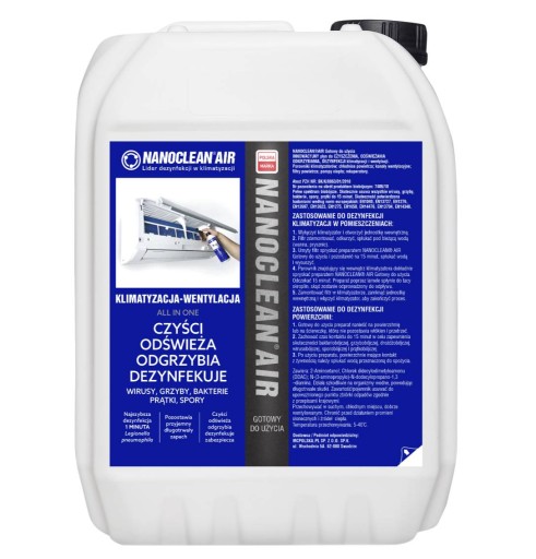 NANOCLEAN цитрусовое противогрибковое средство и дезинфицирующее средство для кондиционирования воздуха 20л