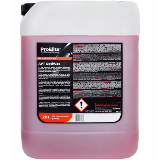 Proelite APT OptiWax влажный воск осушитель ополаскиватель для автомойки 20л