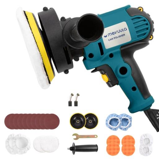 Професійна ПОЛІРУВАЛЬНА МАШИНА З РЕГУЛЮВАННЯМ ШВИДКОСТІ + 28x АКСЕСУАРИ