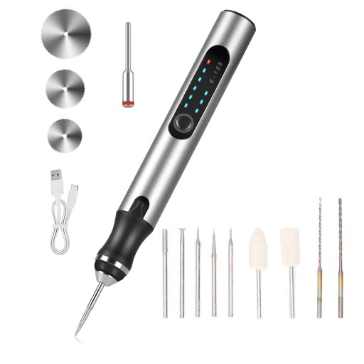 Професійна електрична ручка для гравіювання, заряджається через USB, 15 шт