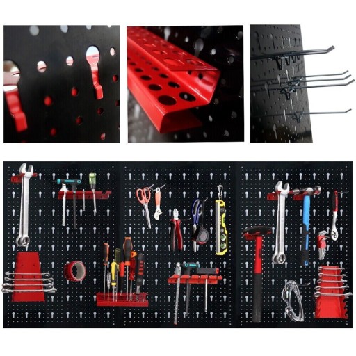 Профессиональный органайзер для инструментов на 3 панели для гаражной доски