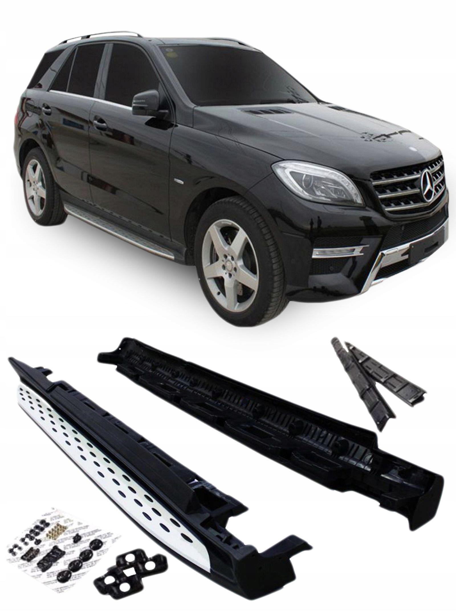 Пороги Mercedes GLE 2012-19 боковые юбки