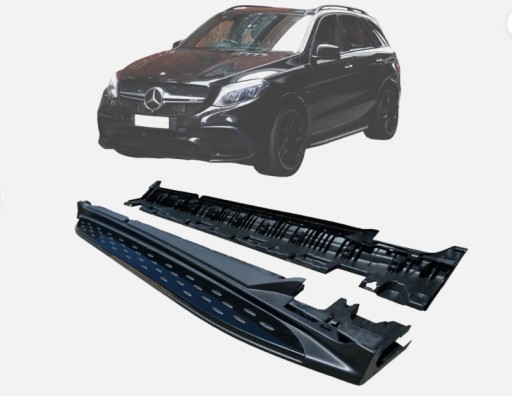 AMG Mercedes ML GLE W166 12-19 SUV автомобільні пороги чорні BLACK LOOK