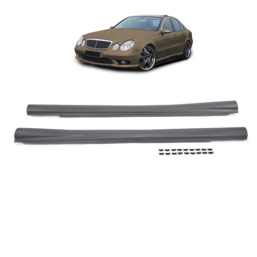 Спортивные пороги для MERCEDES E-Class (W211) Седан 2002 - 2009 гг. стиль AMG