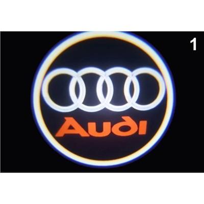 Проектор светодиодный логотип Aud колеса 2шт