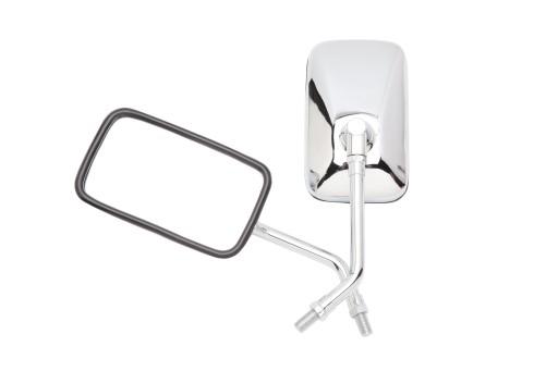 11008C01DE - Прямокутні хромовані дзеркала заднього виду для мотоцикла Cruiser Scooter M10