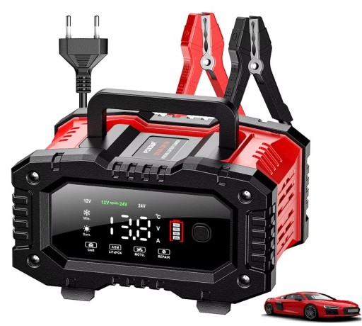 Выпрямитель автомобильного аккумулятора с пусковым усилителем AGM 12 В, 24 В, 20 А