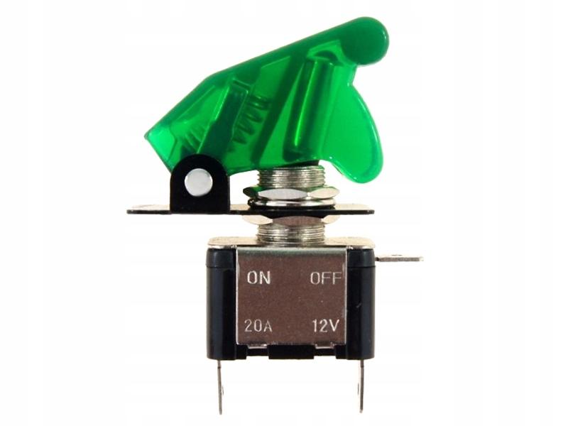 Переключатель Top GUN 12V, max 20A зеленый 58096