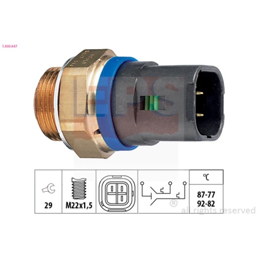 Тепловой переключатель, вентилятор радиатора EPS 1.850.647