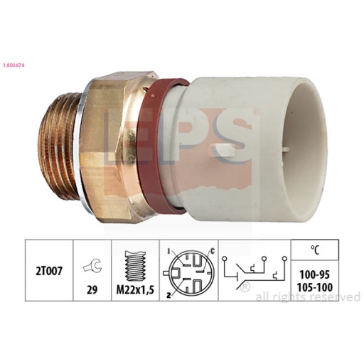Тепловий перемикач, вентилятор радіатора EPS 1.850.674