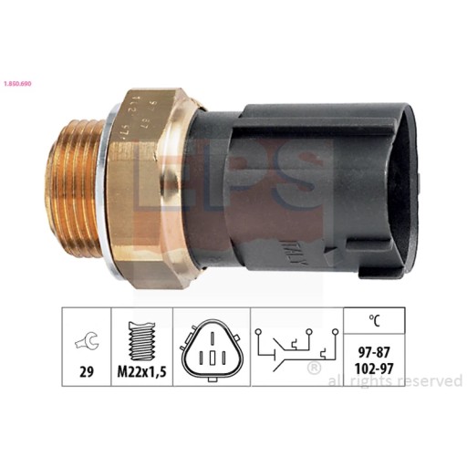 Тепловий перемикач, вентилятор радіатора EPS 1.850.690