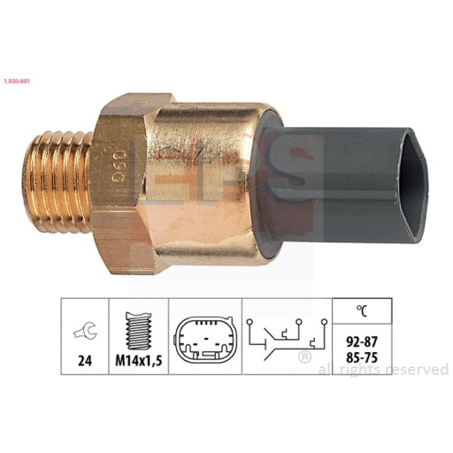 Тепловий перемикач, вентилятор радіатора EPS 1.850.691