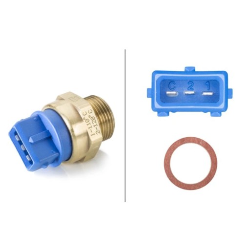 6ZT 007 - Тепловой переключатель, вентилятор радиатора HELLA