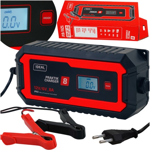 Портативный ВЫПРЯМИТЕЛЬ для зарядки аккумуляторов 6В 12В IDEAL CHARGER 8 2/8A