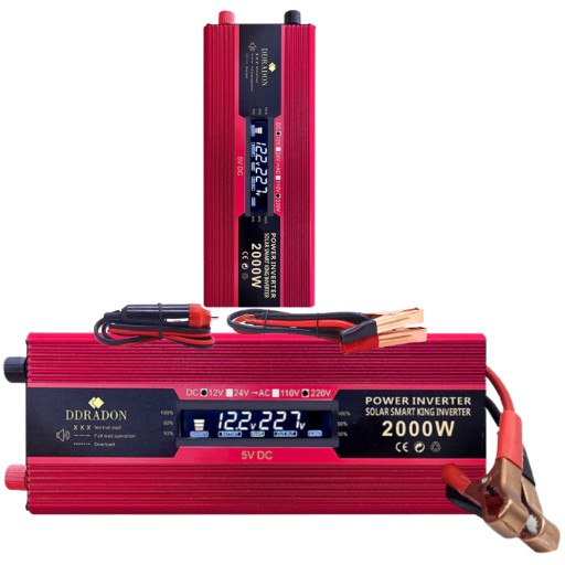 Інвертор 12V до 230V DC-AC 2000W синусоїдальний струм