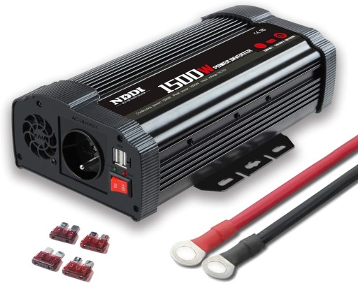 Перетворювач NDDI POWER 1500 Вт 12 В на 230 В 2x USB роз'єм 3,1 A