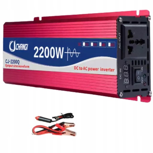 Автомобильный инвертор 12 В 230 В 2200 Вт ПОЛНЫЙ СИНУС
