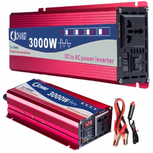 Автомобильный инвертор 12 В 230 В 3000 Вт ПОЛНЫЙ СИНУС