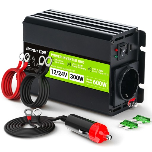 Автомобильный инвертор GC DUO 12V / 24V инвертор 300w / 600W USB - C USB-A