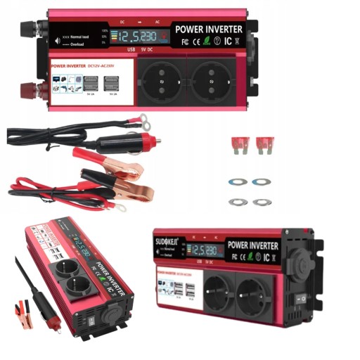 Автомобільний інвертор INVERTER 12V to 230V DC-AC 800W/4000W SINUS Current
