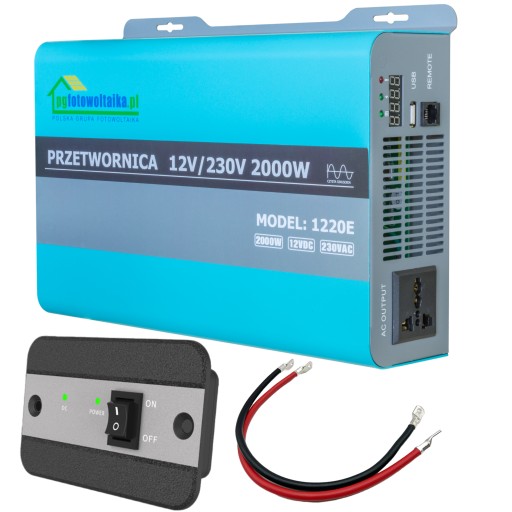 Перетворювач для автомобіля, кемпера, човна 1220E 12V на 230V 2000W Sinus