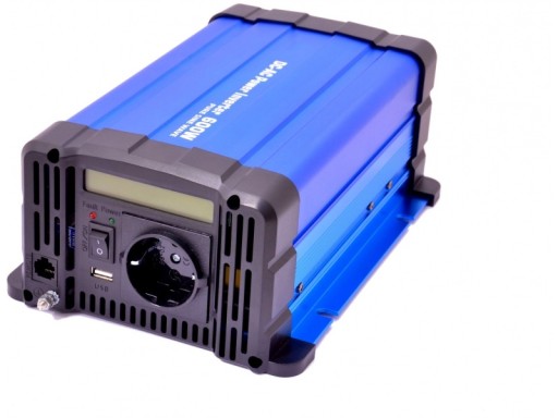 Перетворювач напруги 12/230В 600/1200Вт чистий синус з дисплеєм