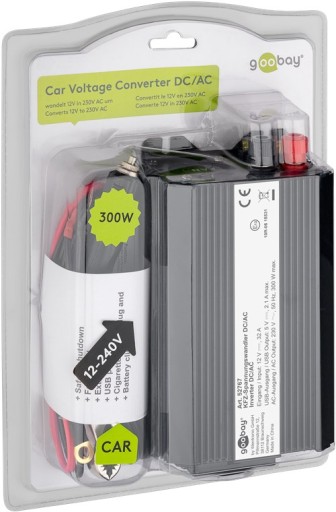 Перетворювач напруги 12/240V 300W USB Goobay